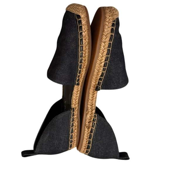 VIA SPIGA denim espadrille flat Brisa d’orsay vacation resort round toe shoe sz6 - Picture 5 of 10